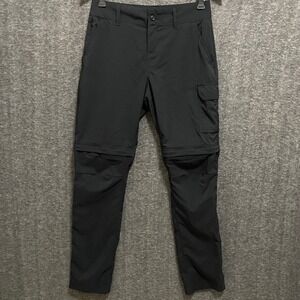 Columbia Convertible Hiking Pants Women 4 Black Zip Off Omni Shade Outdoor Trail